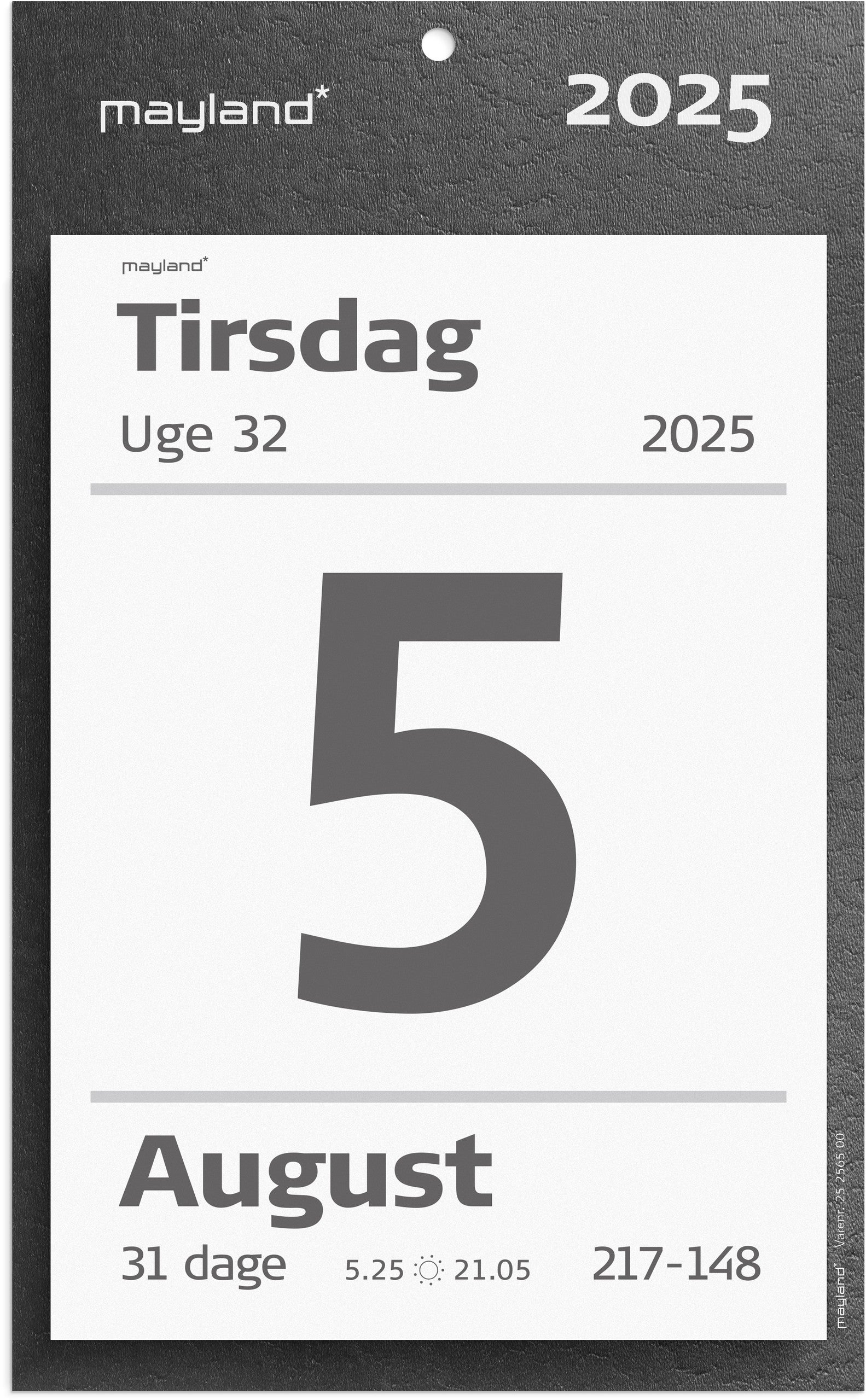 Kæmpeafrivningskalender m/bagsidetekst genbrugskarton 2025