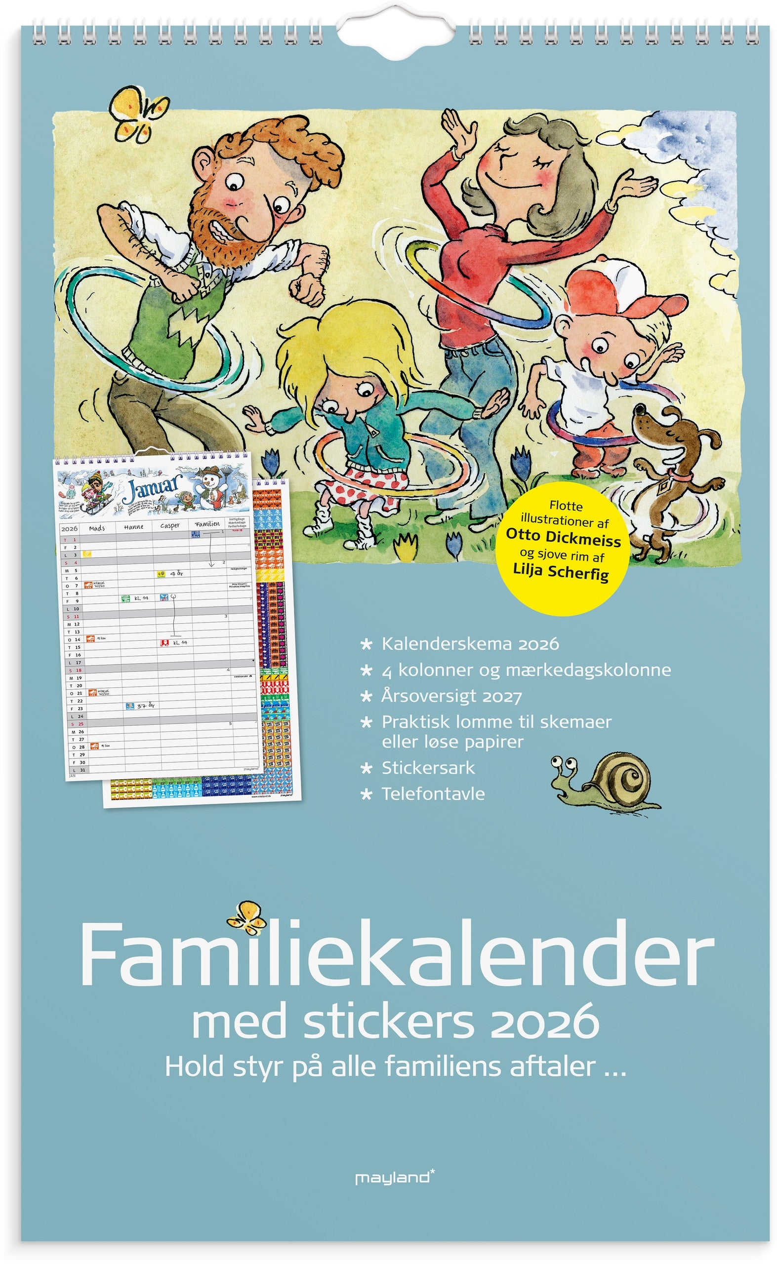 Familiekalender Otto Dickmeiss & Lilja Scherfig 4 kol. 2026