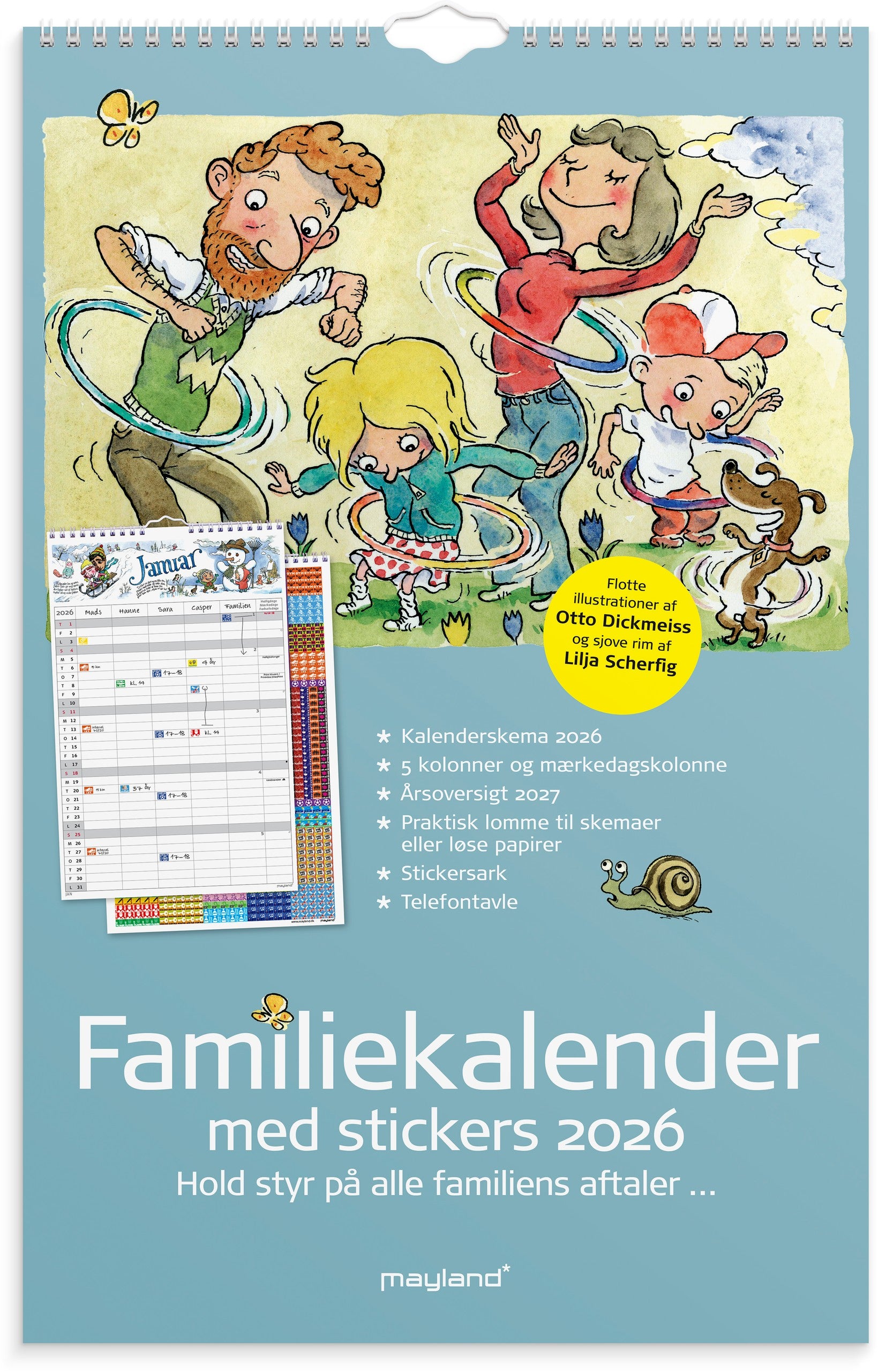Familiekalender Otto Dickmeiss & Lilja Scherfig 5 kol. 2026