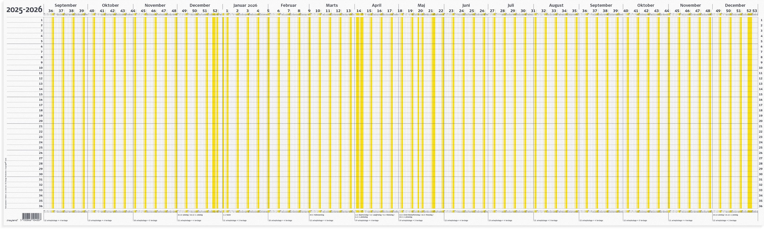 Ferie Planner 2025/2026