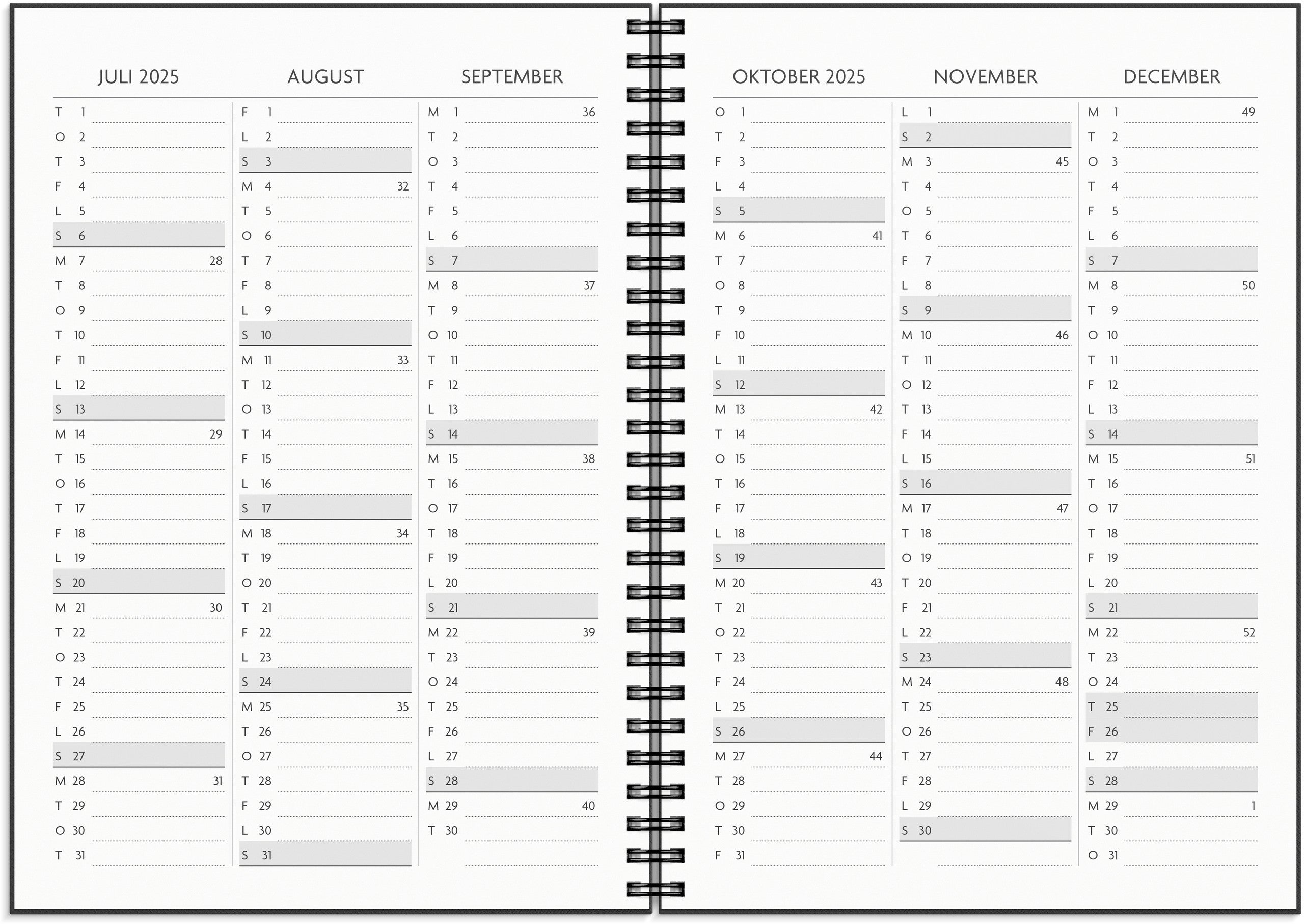 Studie Få det gjort A5 ugekalender 2025/2026