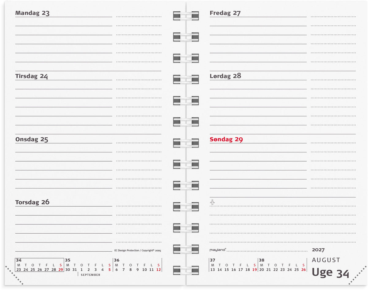 Mini Planner ugekalender REFILL 2027
