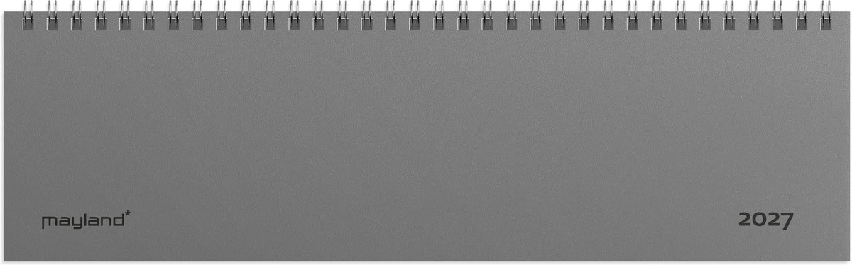 Dag-uge bordkalender grå PP-plast 2027