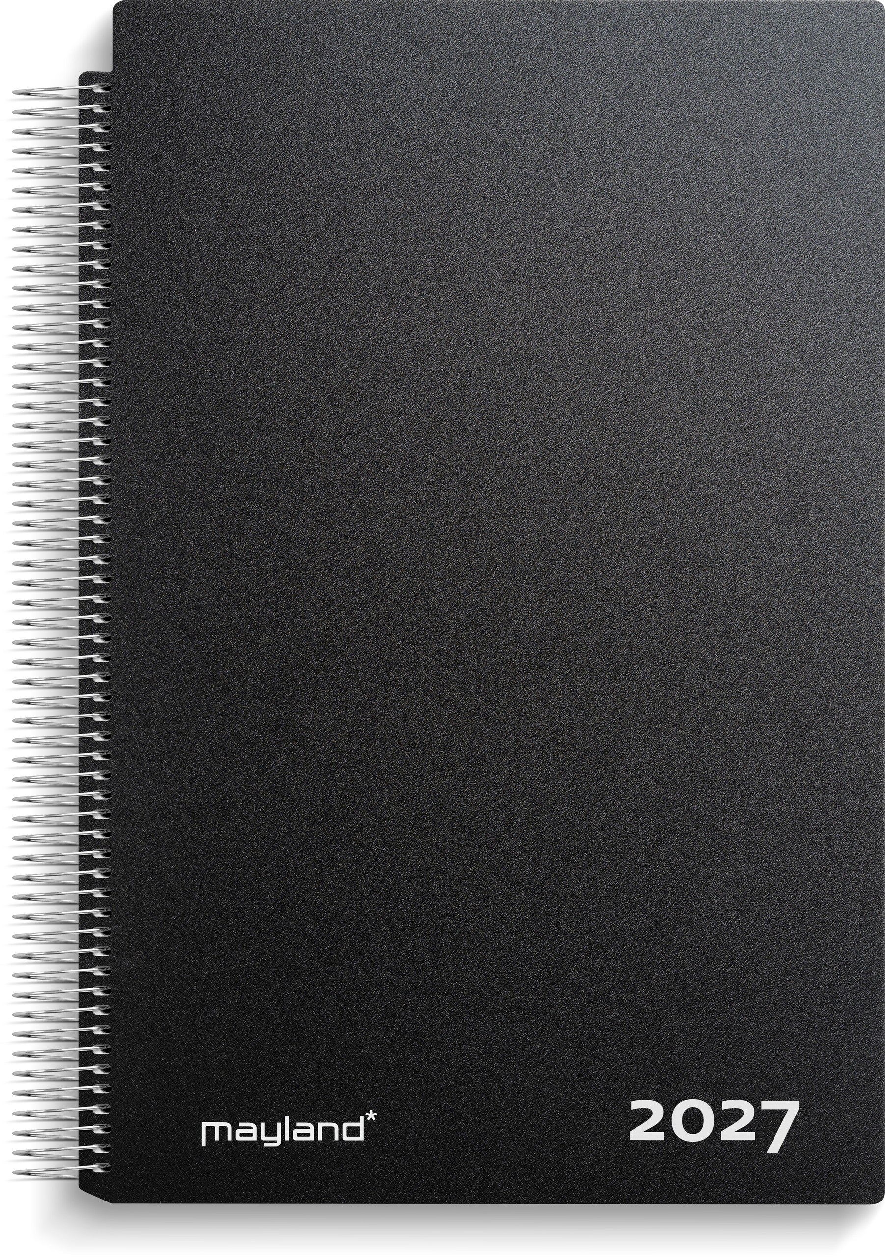 Aftalekalender A4 dag sort PP-plast 2027