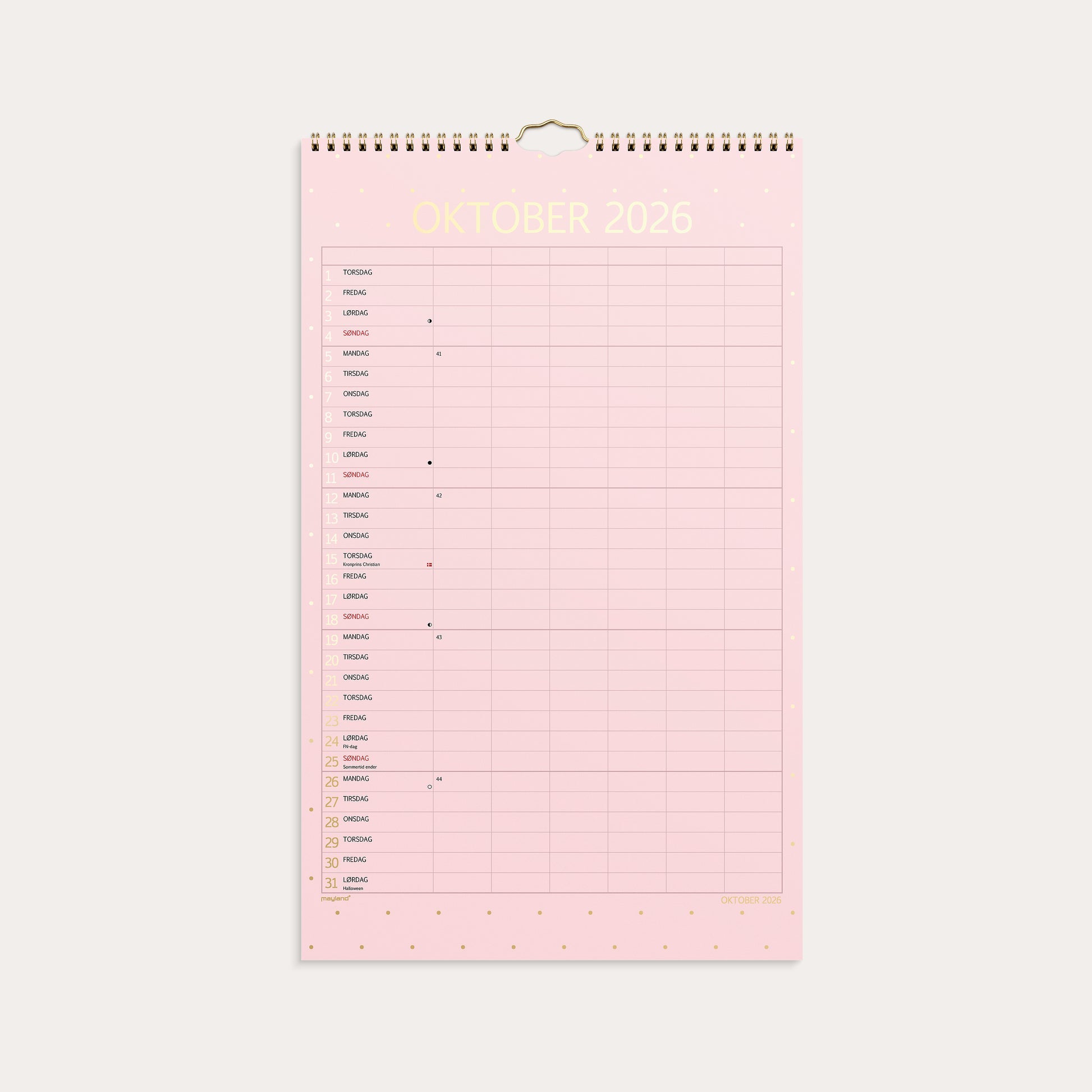 Studie Familiekalender Color 2026/2027