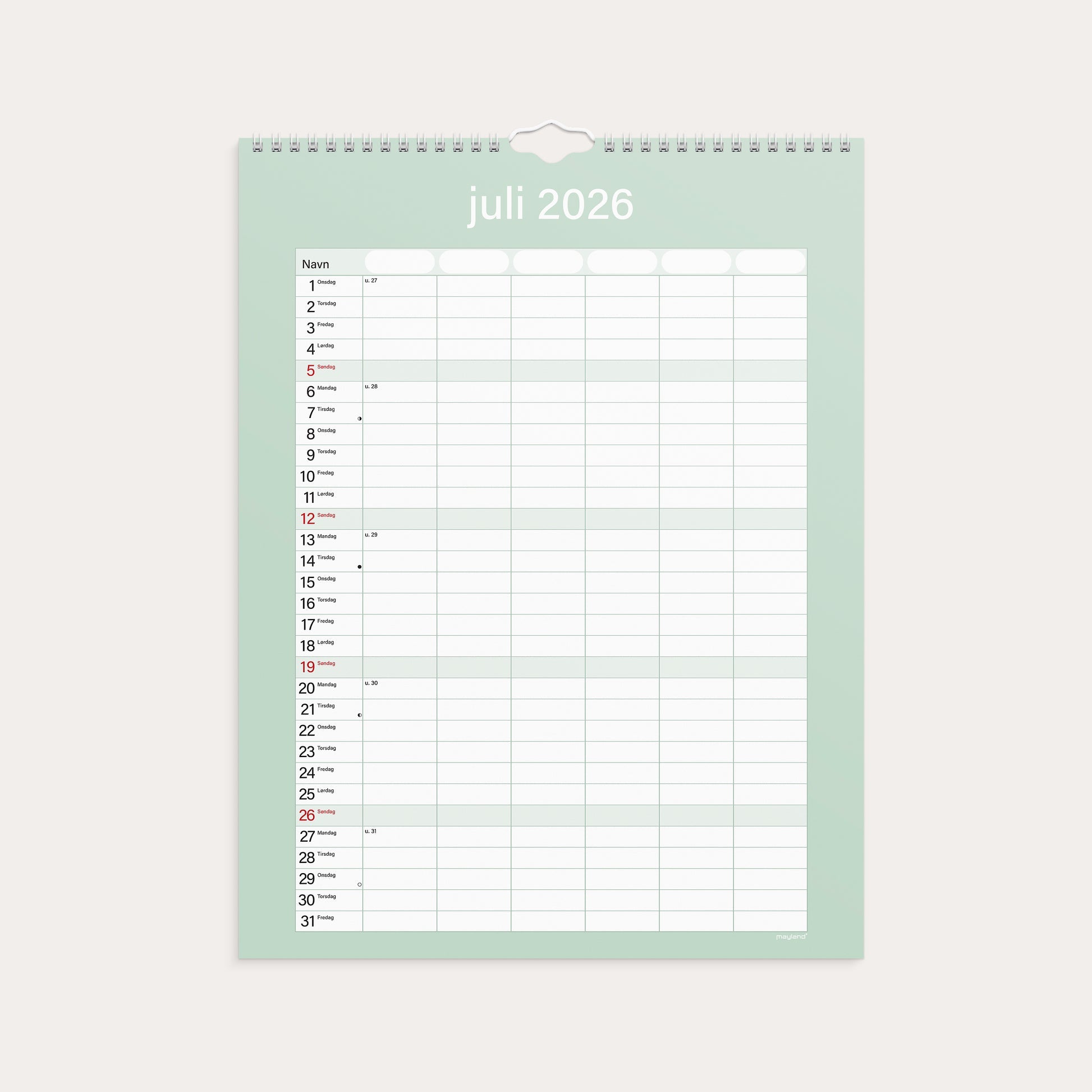 Studie Familiekalender Simply 2026/2027