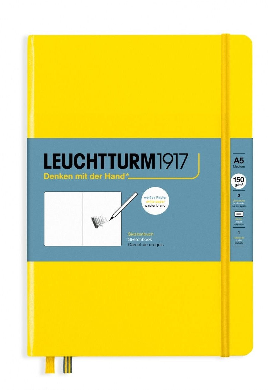 Leuchtturm1917 - Hardcover Skitsebog, A5, 150g, Lemon / Gul