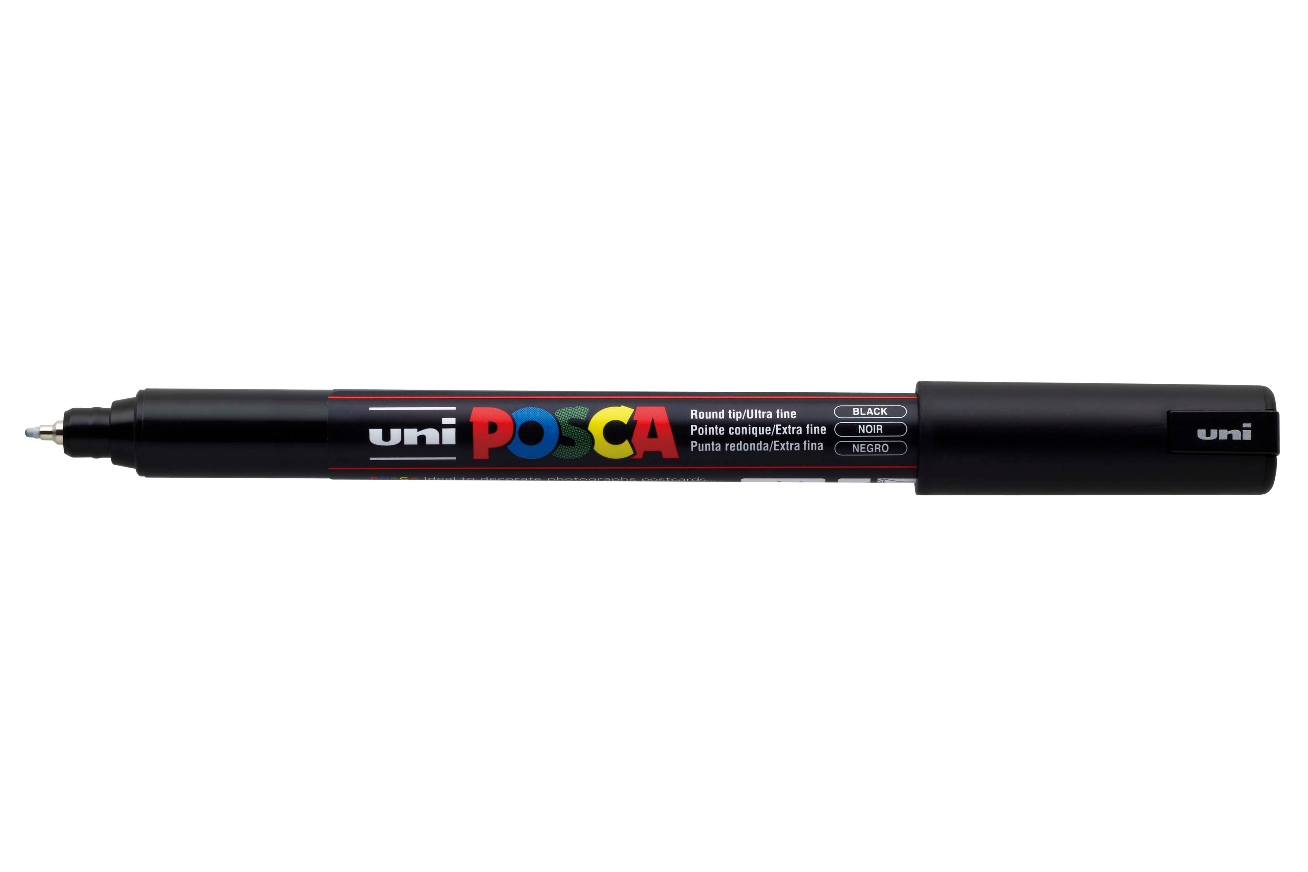 POSCA Tusser Sæt – PC-1MR Extra Fine Nålespids (0,7 mm) – 16 Vandbaserede Tuscher