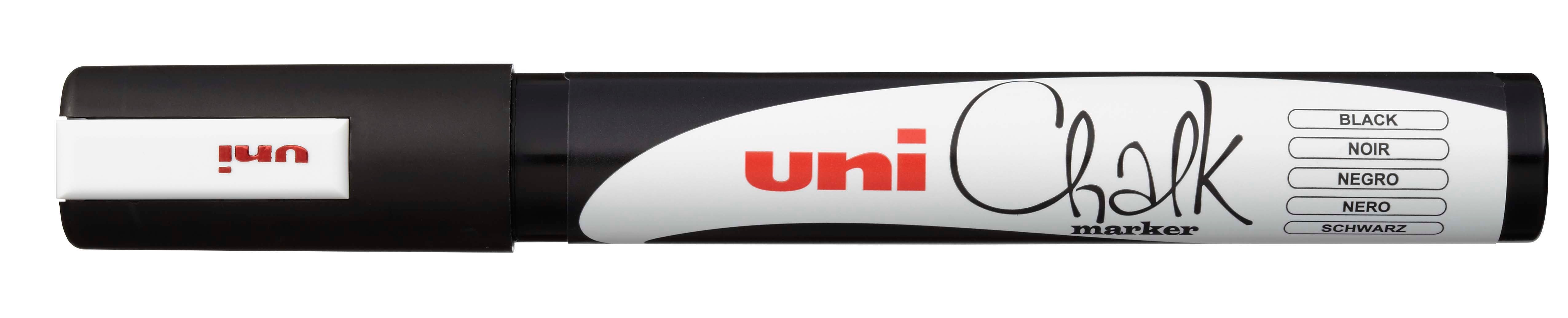 Uni Chalk Marker 5M – Vandfast Kridttusch (1,8–2,5 mm) til Tavler, Vinduer og Glas