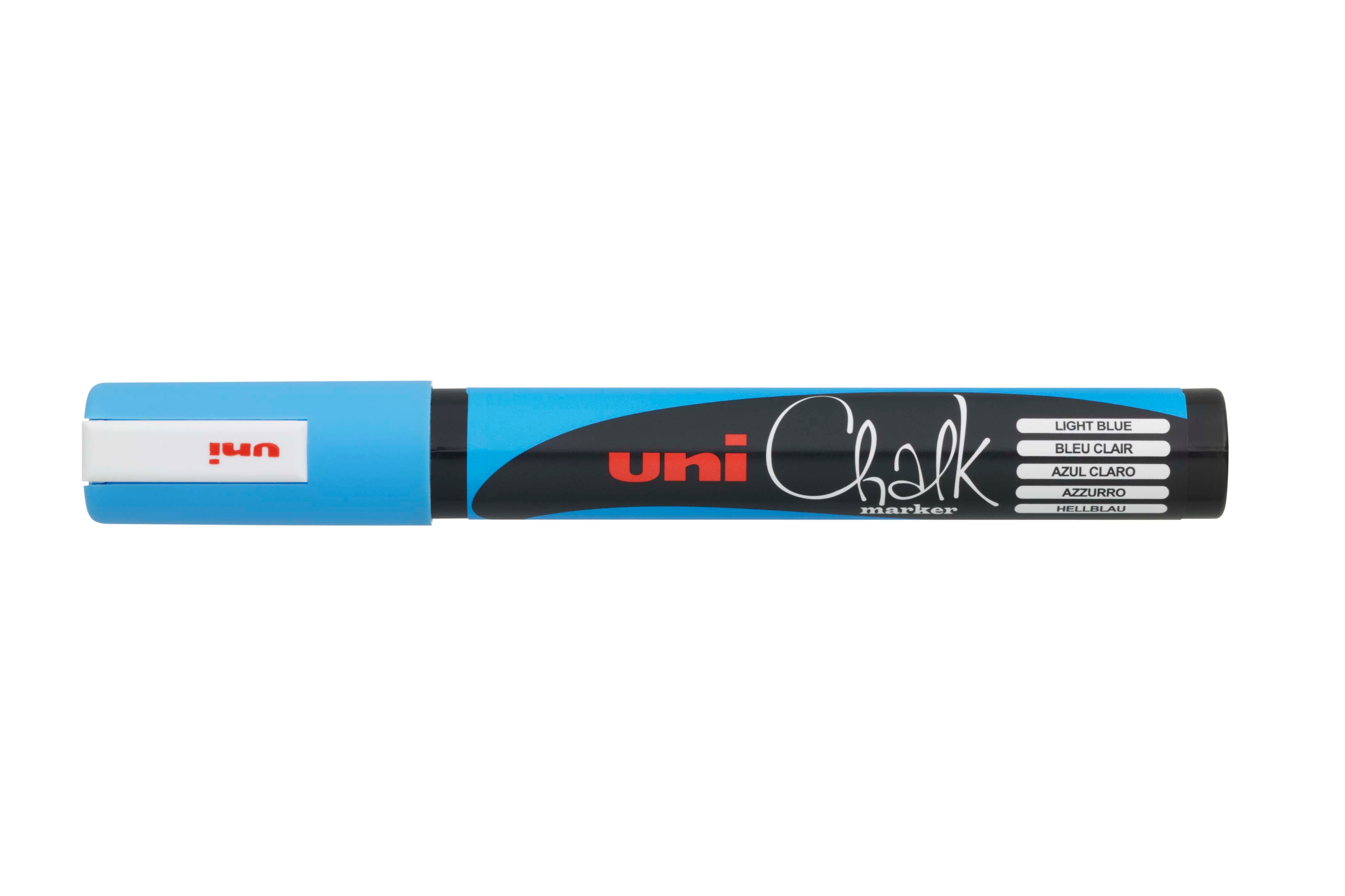Uni Chalk Marker 5M – Vandfast Kridttusch (1,8–2,5 mm) til Tavler, Vinduer og Glas