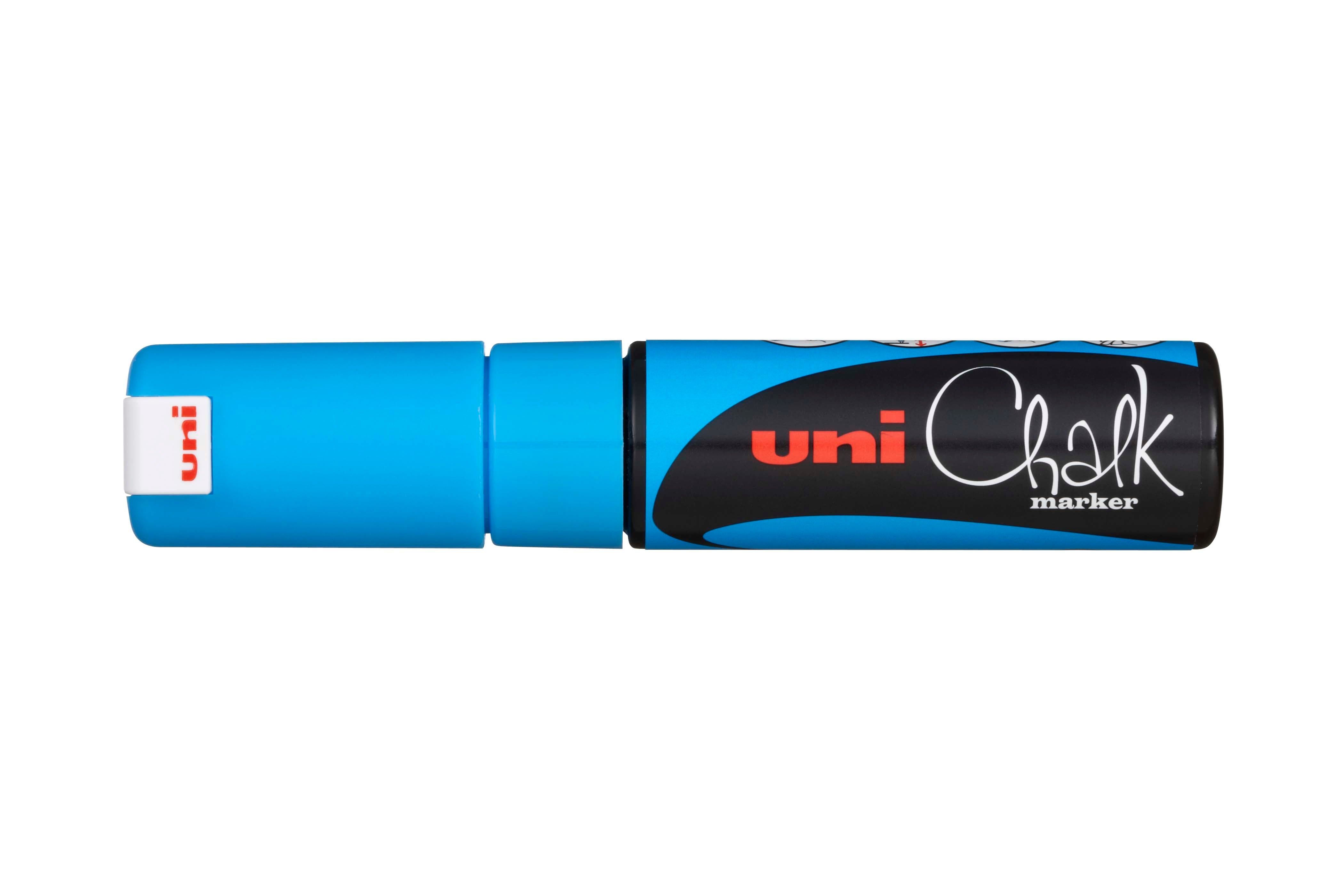 Uni Chalk Marker 8K – Vandfast Kridttusch (8 mm) til Tavler, Vinduer og Glas