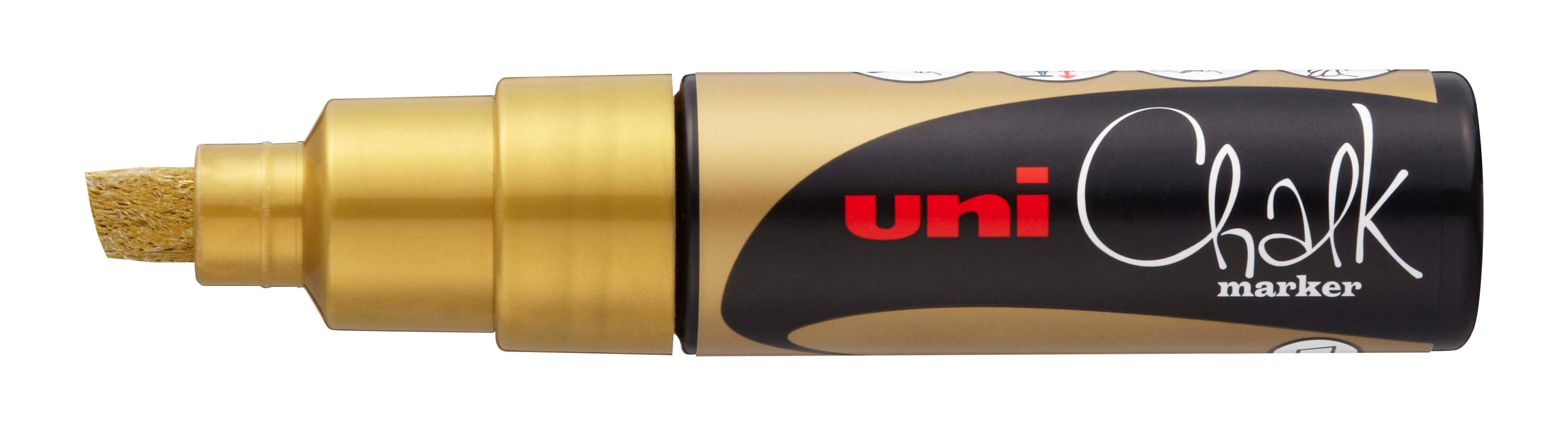 Uni Chalk Marker 8K – Vandfast Kridttusch (8 mm) til Tavler, Vinduer og Glas