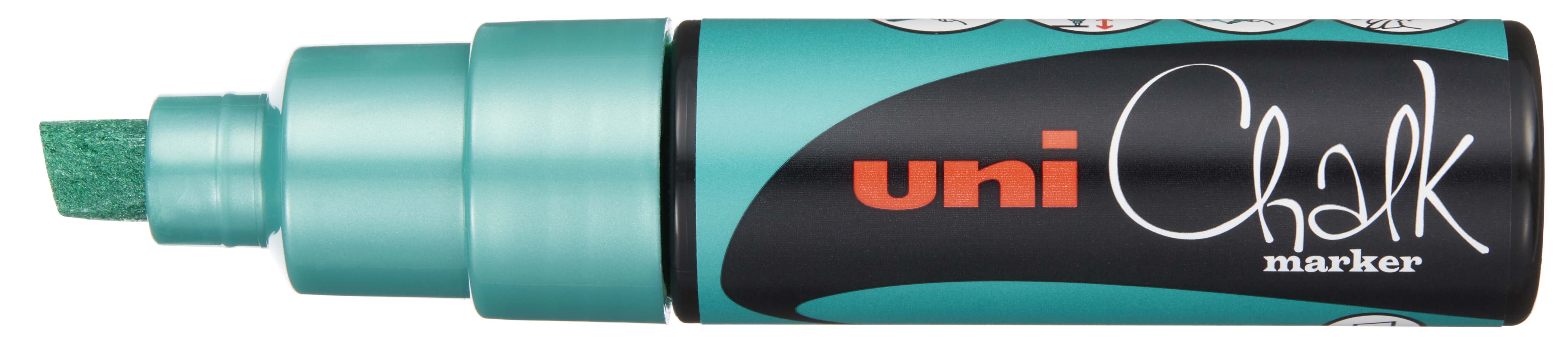 Uni Chalk Marker 8K – Vandfast Kridttusch (8 mm) til Tavler, Vinduer og Glas