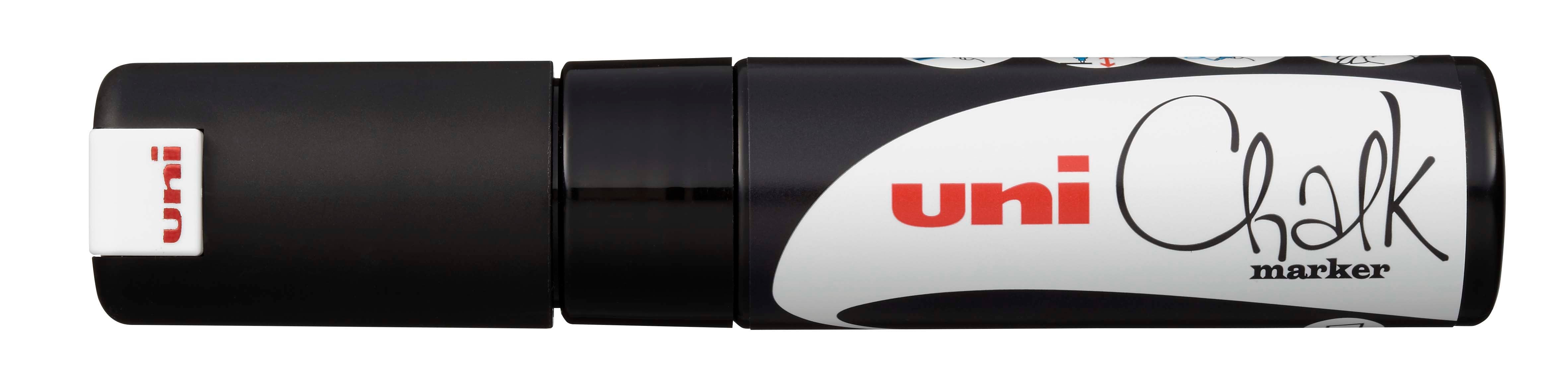 Uni Chalk Marker 8K – Vandfast Kridttusch (8 mm) til Tavler, Vinduer og Glas