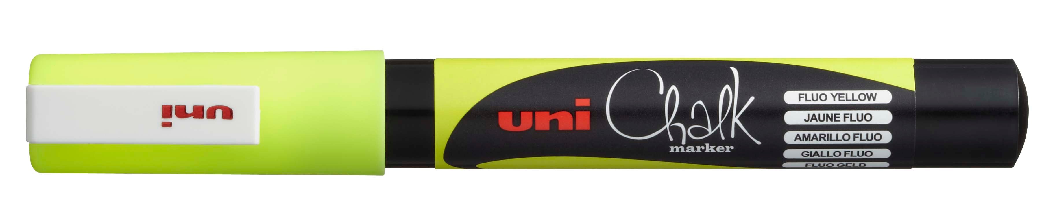 Uni Chalk Marker 3M – Vandfast Kridttusch (0,9 – 1,3 mm) –  til Tavler, Vinduer og Glas