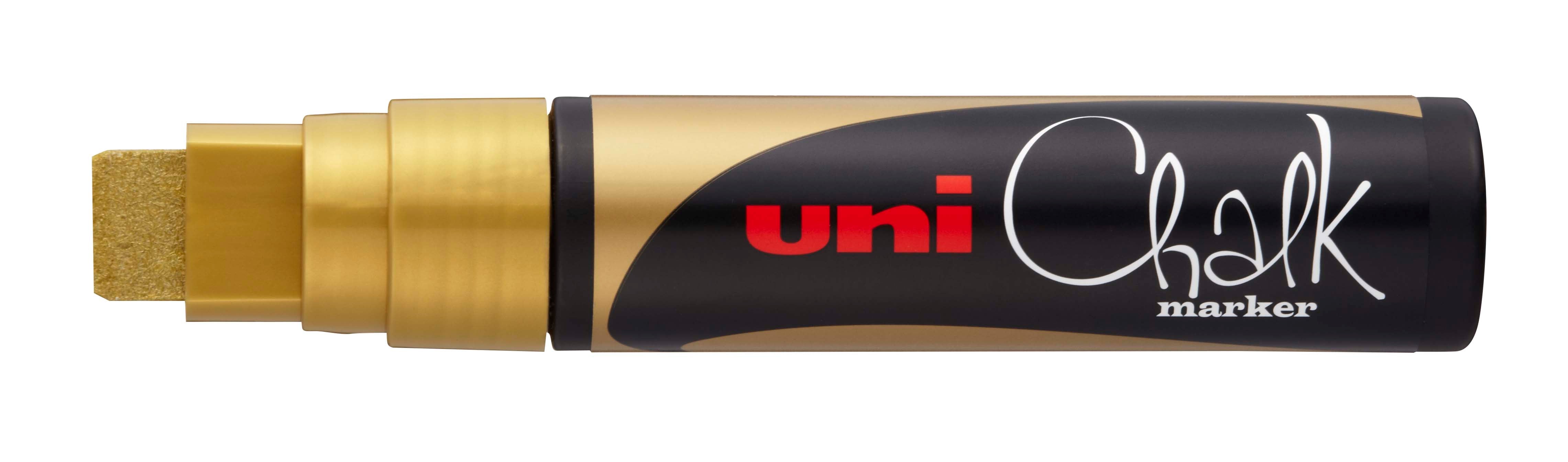 Uni Chalk Marker 17K – Vandfast Kridttusch (15 mm) – Ekstra Bred og Vandfast