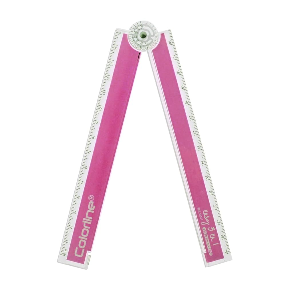 foldbar linial fra 15 cm til 30 cm, 3 i 1