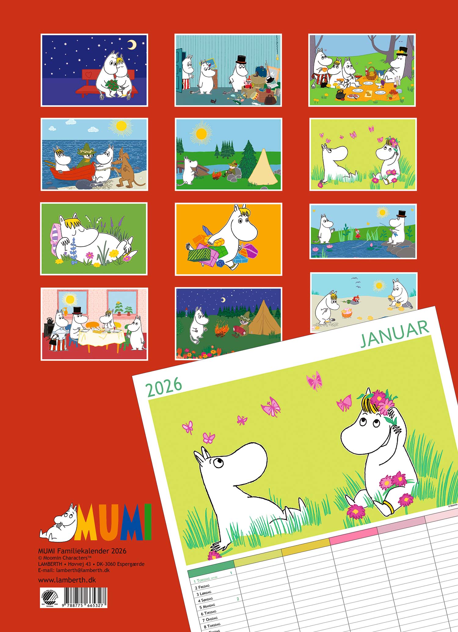 Mumi familiekalender 2026