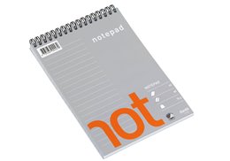 Bantex note Pad Notesblok A5, Linjeret, topspiral