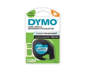 Dymo LetraTag tape 12mmx4m clear