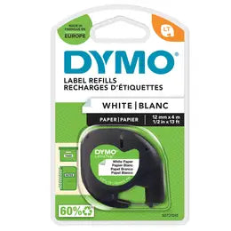 Dymo Tape LetraTag paper 12mmx4m white