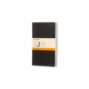 Cahier Journal Linjeret Pocket Sort 3-Pak