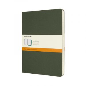 Cahier Journal Linjeret XL Grøn 3 Pak