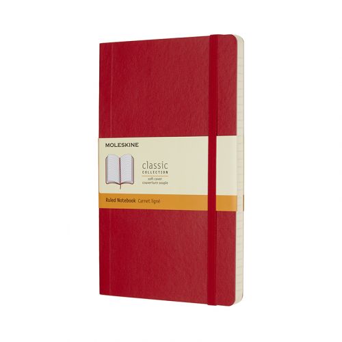 Moleskine Classic Soft Linjerad XL Rød