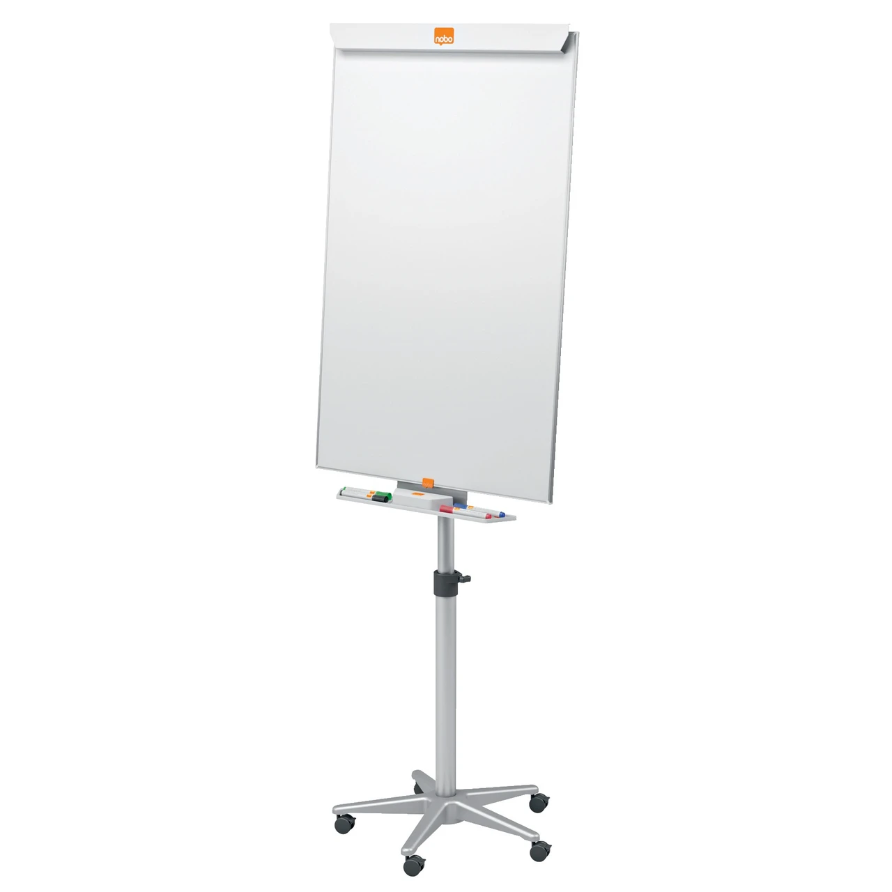 Nobo flipover og whiteboardtavle med trefod og hjul