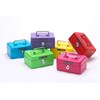 Cashbox assorted colours small with coin slot