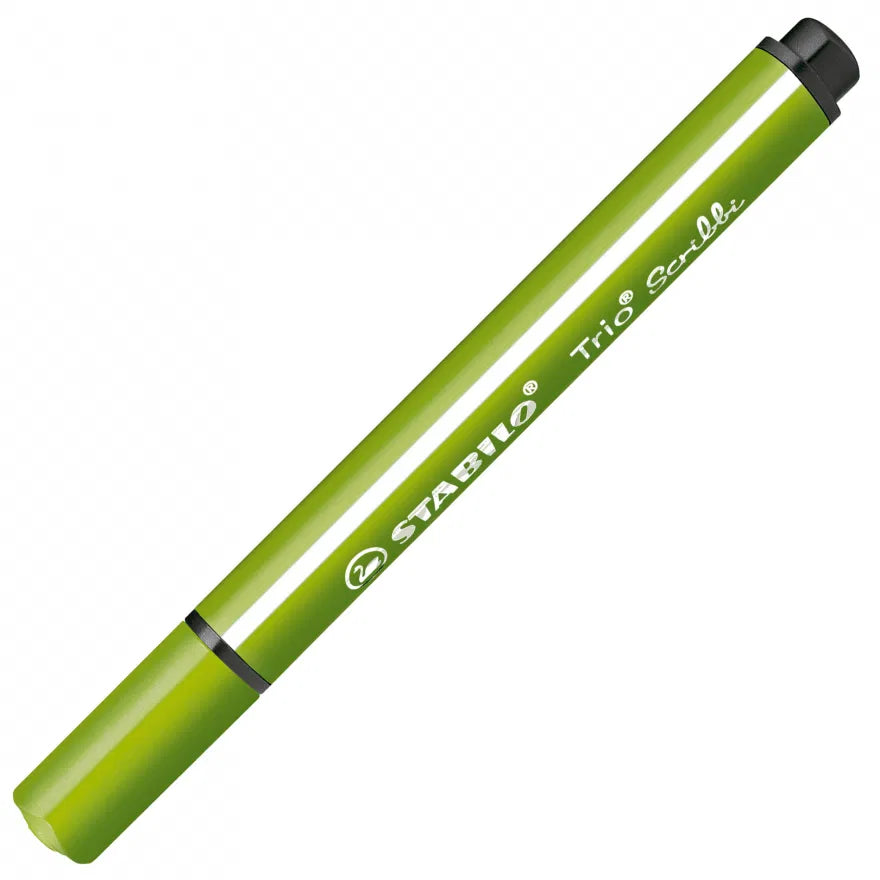 STABILO Trio Scribbi – Trekantet Fiberpen med Fjederspids – Mange Farver