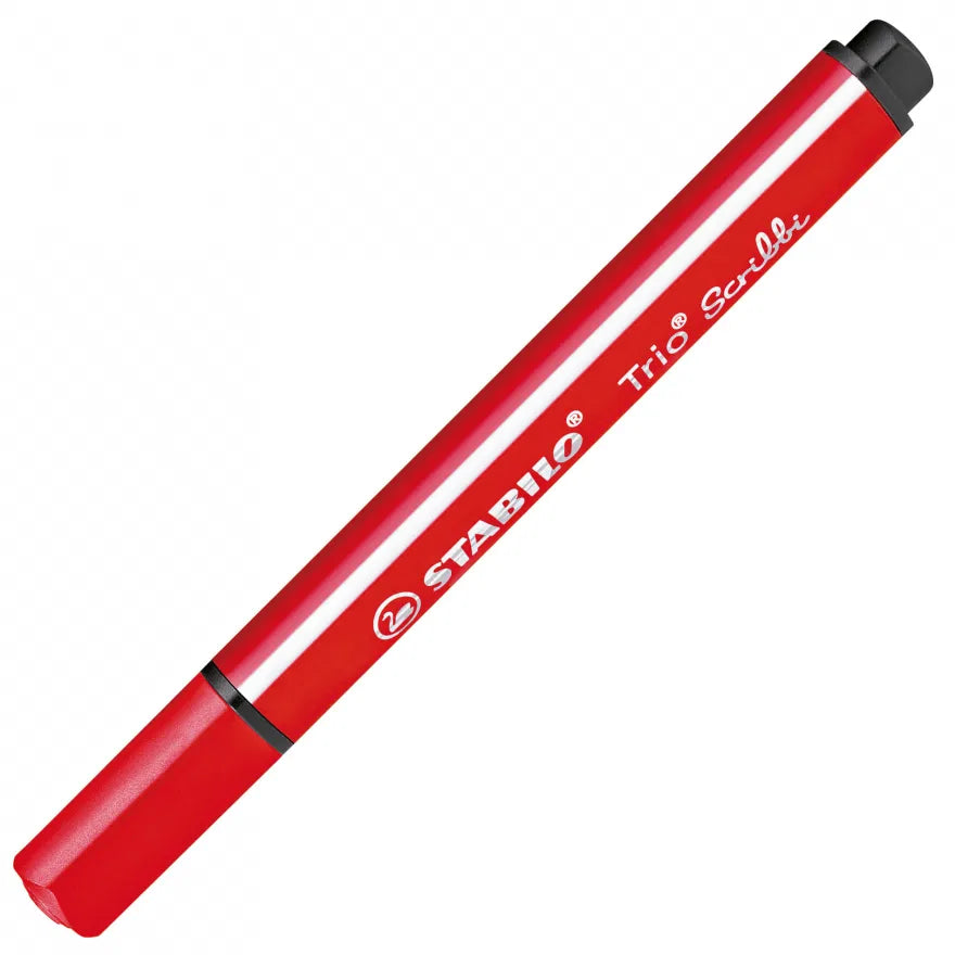 STABILO Trio Scribbi – Trekantet Fiberpen med Fjederspids – Mange Farver