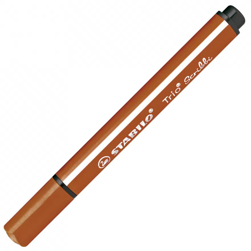 STABILO Trio Scribbi – Trekantet Fiberpen med Fjederspids – Mange Farver