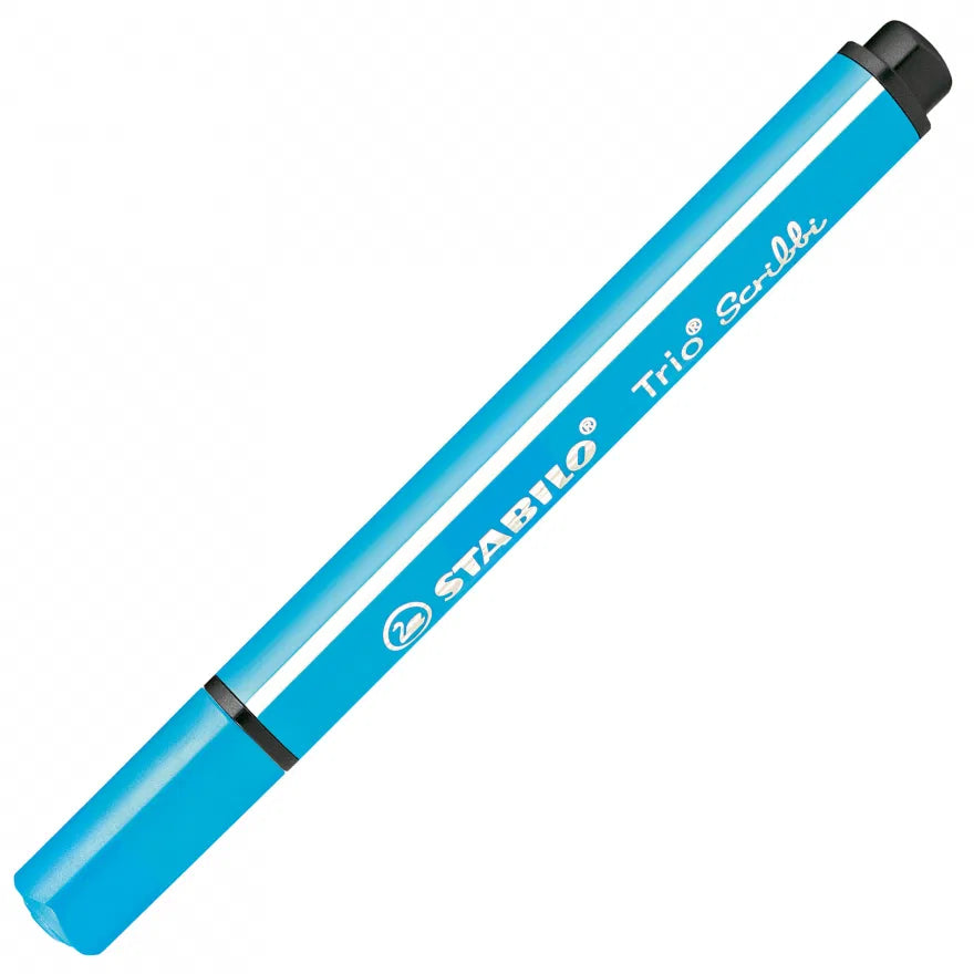 STABILO Trio Scribbi – Trekantet Fiberpen med Fjederspids – Mange Farver