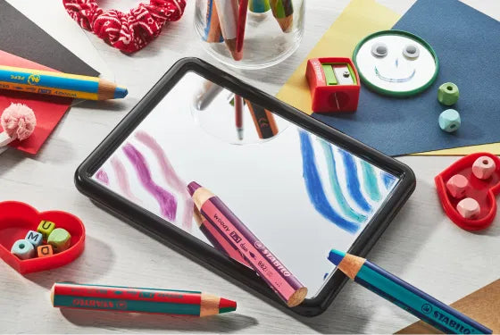 STABILO Woody 3-in-1 Duo – Farveblyant, Voksfarve & Aquarel i Én