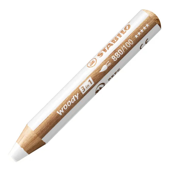 STABILO Woody 3-in-1 – Farveblyant, Voksfarve & Akvarel – 24 Farver