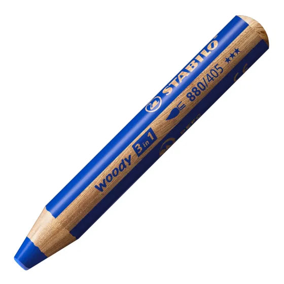 STABILO Woody 3-in-1 – Farveblyant, Voksfarve & Akvarel – 24 Farver