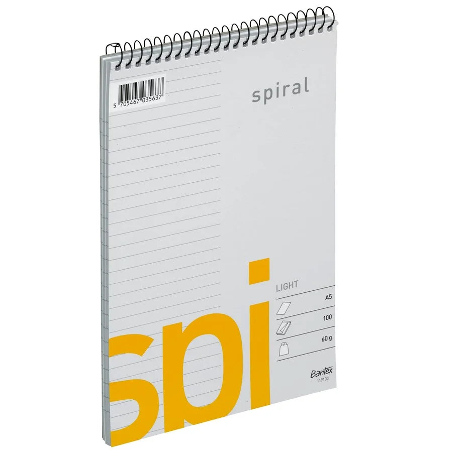 Bantex Light Spiralblok A5 Linjeret