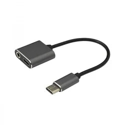 SBOX Adapter USB-C til USB-C + 3.5mm Jack (TYPE-C->TYPE-C+3.5)