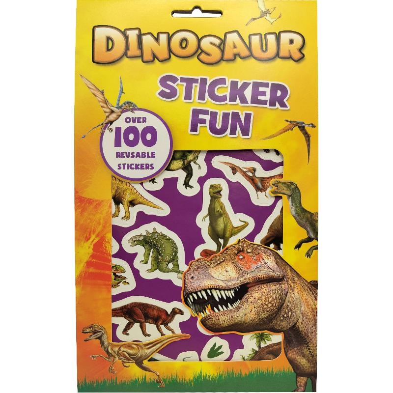 Dinosaur klistermærker over 100 genbrugelige klistermærker