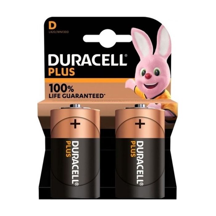 Duracell - Plus Power Batterier D-Cell, Lr20