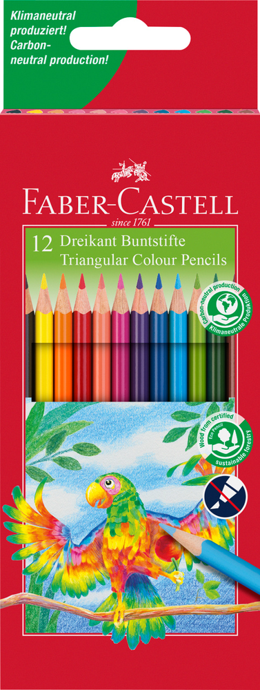 Triangular faveblyant papegøje 12 stk