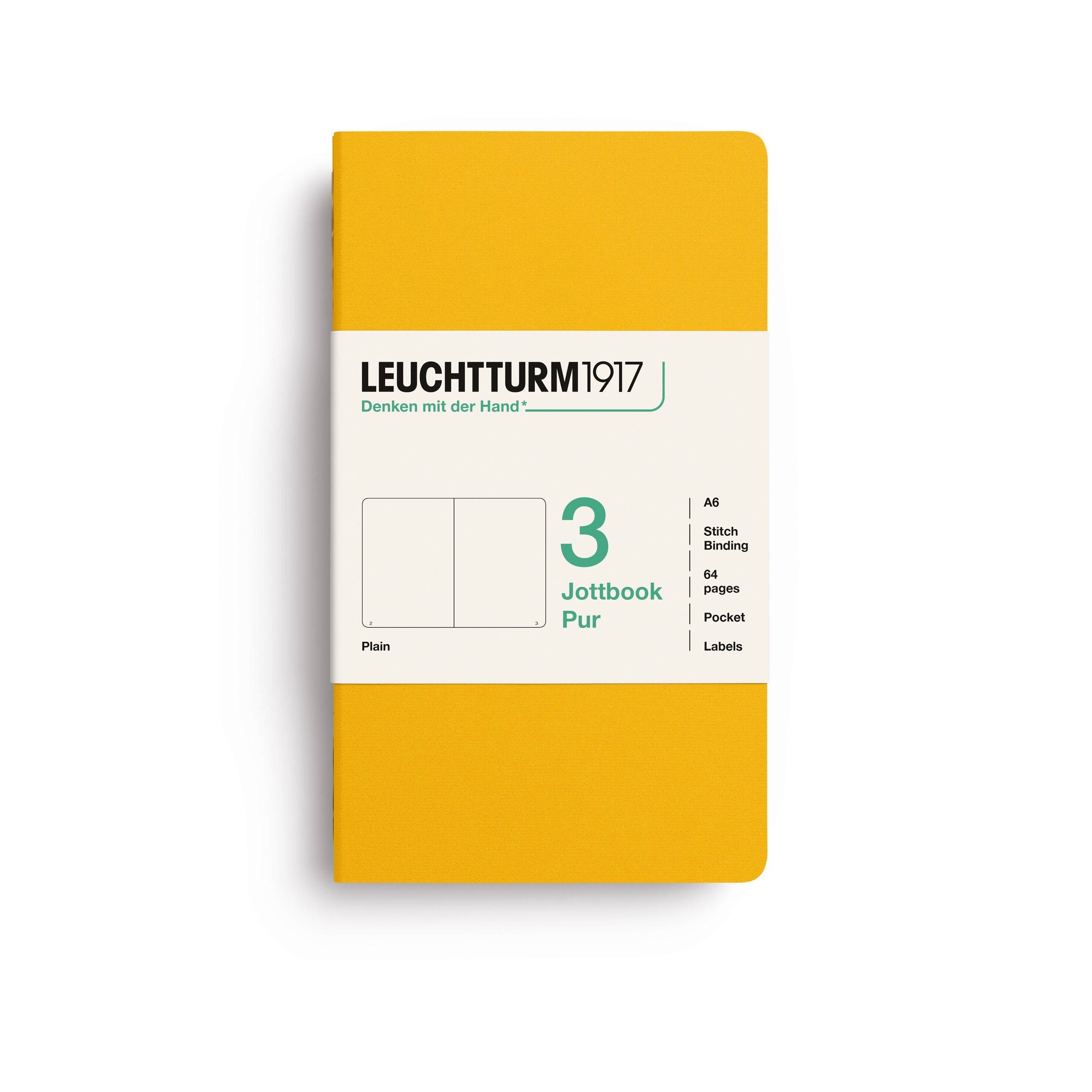 Leuchtturm1917 Jottbook A6, Blank Sunflower 3 stk