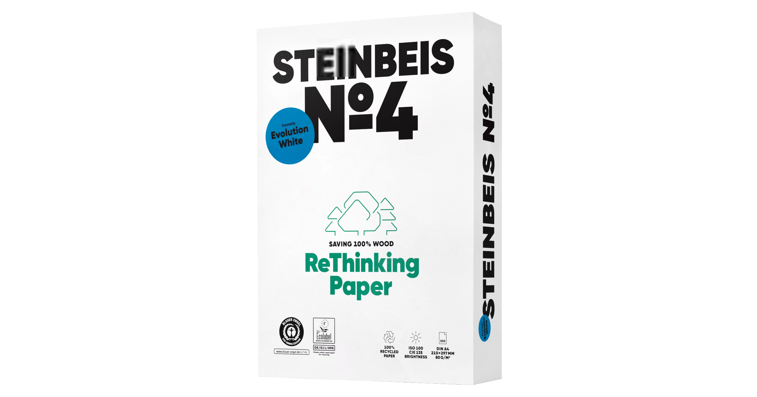 Steinbeis color - Kopierpapier 80g, Smooth-White, A4, 500 Ark.