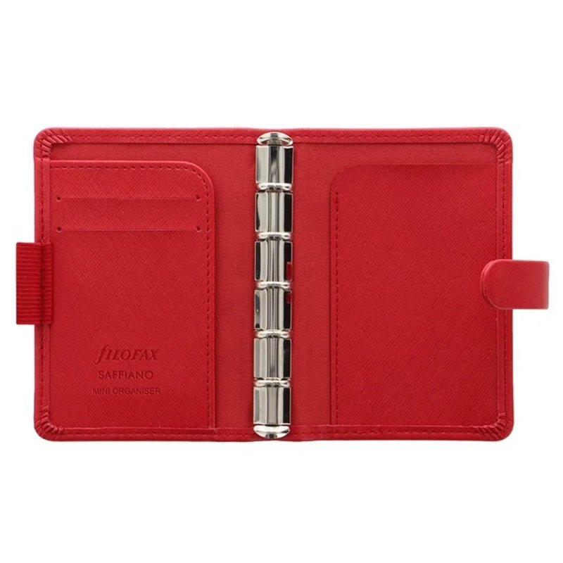 Saffiano - Mini Organizer rød