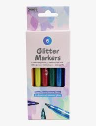 Sense - Glitter Markers 6 stk