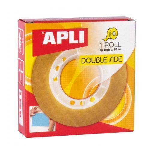 Apli - dobbeltklæbende tape 15mm x 10m