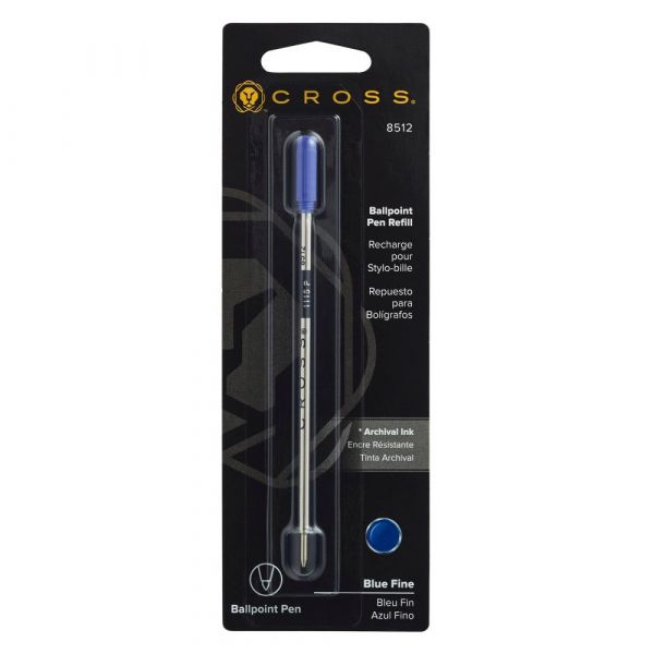 Cross - Ballpoint Pen Refill, Blå, Fine, 1 stk