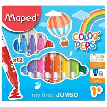 Maped - Color Peps My Firts Jumbo Colouring Pens Maxi 12 stk
