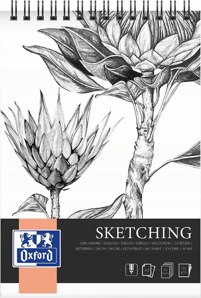 Oxford Drawing Pad, A3, 50ark, 120g
